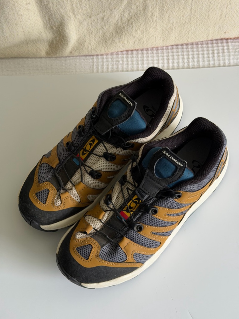 Salomon XA Pro Trail Shoes in Mustard and Gray with Black Accents - Picture 2 of 6